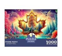 Maple Leaf WorldIntricate 1000-Piece Jigsaw Puzzles for Adults Presenting A World of Challenging Puzzle Games - These Stand As The Premier Gift Jigsaw Puzzles for Adults And Kids Age 12 Years