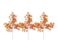 Maple Leaves Autumn Thanksgiving Decor - 3 Pieces Fall Leaves Stems | Fall Stems Branches for Vase Table Centerpiece Fireplace Thanksgiving Farmhouse