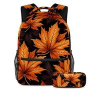 Maple Leaves Stay Organized and Trendy, zaino con astuccio, ideale per studenti di tutte le età, Multicolore#05, B:29.4x20x40cm P:19x7.5x3.8cm, Zaini Daypack