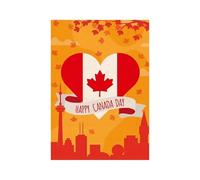 Maple NTf363 - Bandiera del Canada, regione dei territori canadesi, decorazione per area di campagna, per piccolo cortile, double-face, Stati Uniti, NTf363 (arancione, 45 x 30 cm)