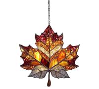 Maple Suncatcher, Maple Leaves Fall Ornaments, Acrylic Stained Glass Window Hanging, Fall Decorations Window Wall Hanging Ornament For Thanksgiving Autumn Party Supplies