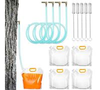 Maple Syrup Tapping Kit - 5 pezzi Collezione Bag Drill Taps Brush | Beginner Sap Collection Kit for Organic Maple Syrup Production | Filtering Tree Sap Collector Home Sugaring Backyard Courtyard DIY H