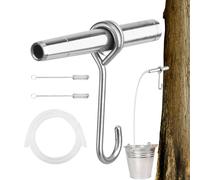 Maple Syrup Taps - Reusable Stainless Steel Tree Spiles, Durable Sap Collection Spout Set, Resistant Drilling Insert, Energy Saving Harvesting Equipment | Backyard Production Supply For Fami
