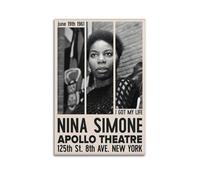 Maplecaroov 5 poster artistici da parete su tela di Nina Simone vintage, con musica e film, decorazione per soggiorno e camera da letto, 40 x 60 cm, senza cornice, stile