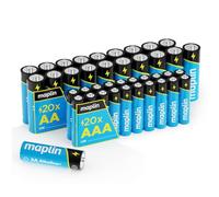 Maplin 20 batterie alcaline AA LR6/20 x AAA LR03 1,5 V (tripla A) 7 anni di durata di conservazione ad alte prestazioni