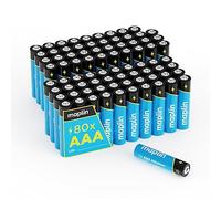 Maplin 80 batterie alcaline AAA LR03 1,5 V, 7 anni di durata di conservazione ad alte prestazioni