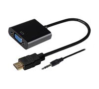 Maplin Adattatore da HDMI a VGA femmina con jack audio da 3,5 mm, supporto 1080p, compatibile con PC, laptop, ultrabook, Chromebook, Raspberry Pi, Roku, PS3, Xbox e altro ancora