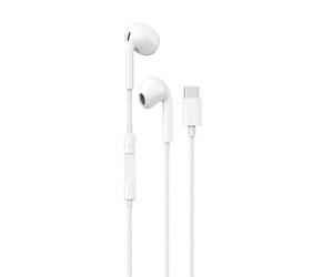Maplin Auricolari USB-C cablati, microfono e controlli integrati, cavo in TPE, 1,2 m, compatibili con iPhone, iPad, tablet, smartphone e laptop