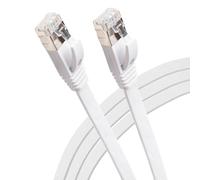 Maplin Cavo Ethernet 0,3 m bianco, cavo di rete LAN piatto CAT6 Gigabit UTP RJ45 ad alta velocità 10 Gbps compatibile con laptop, PC, CCTV, PS4/5, Xbox, Switch, modem, router, Smart TV, Sky Box