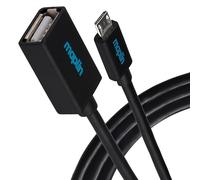 Maplin - Cavo USB A 2.0 femmina a Micro USB B, supporta OTG On The Go, 0,15 m