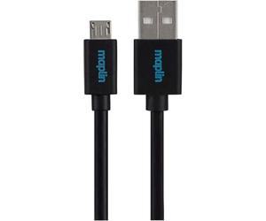 Maplin Premium - Cavo USB A 2.0 maschio a micro USB B maschio, 3 m, colore: Nero
