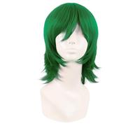 MapofBeauty 14 Pollic/35 cm Corto Cosplay Costume Anime Parrucche Wolf Tail Sintetico Capelli Party Parrucche (Erba Verde)