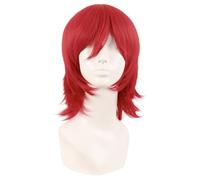 MapofBeauty 14 Pollic/35 cm Corto Cosplay Costume Anime Parrucche Wolf Tail Sintetico Capelli Party Parrucche (Rosso)