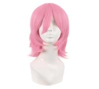 MapofBeauty 14 Pollic/35 cm Corto Cosplay Costume Anime Parrucche Wolf Tail Sintetico Capelli Party Parrucche (Leggero Rosa)