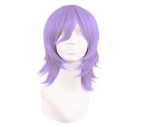 MapofBeauty 14 Pollic/35 cm Corto Cosplay Costume Anime Parrucche Wolf Tail Sintetico Capelli Party Parrucche (Leggero Viola)