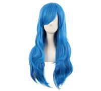 MapofBeauty 28 Pollic/70 cm Da Donna Uso Quotidiano Capelli Ricci Moda Cosplay Costume Anime Parrucche (Misto Vivid Blu)