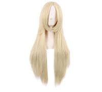 MapofBeauty 32 Pollic/80 cm Lungo Dritto Anime Costume Cosplay Festa Parrucca (Misto Dorato)