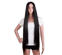 MapofBeauty 39 Pollic/100cm Lungo Dritto Sexy Costume Cosplay Anime Parrucche (Nero)