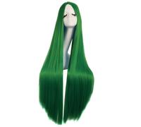 MapofBeauty 40 Pollic/100 cm Naturale Morbido Dritto Lungo Cosplay Costume Anime Parrucca (Erba Verde)