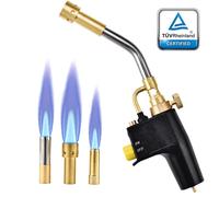 MAPP Torcia per saldatura a propano 10mm/13mm/19mm 3 ugelli Brasatura Saldatura Barbecue Torcia riscaldante Torcia termoretraibile Strumento di riscaldamento
