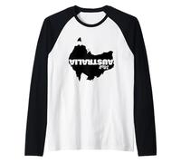 Mappa Australiana capovolta Maglia con Maniche Raglan