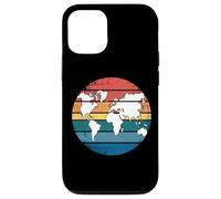 Mappa Colorata Della Terra Paesi Continente Geografia Mappa Custodia per iPhone 12/12 Pro