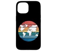 Mappa Colorata Della Terra Paesi Continente Geografia Mappa Custodia per iPhone 15