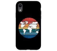 Mappa Colorata Della Terra Paesi Continente Geografia Mappa Custodia per iPhone XR