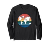 Mappa Colorata Della Terra Paesi Continente Geografia Mappa Maglia a Manica