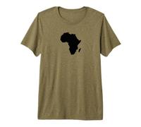 Mappa Continente Africa Maglietta Premium