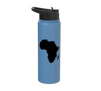 Mappa Continente Africa Stainless Steel Insulated Water Bottle