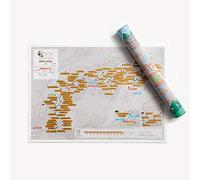 Mappa da grattare dei percorsi ciclistici alpini - Maps International - Cime alpine - Confezione regalo a cilindro - 59,4 cm (altezza) x 42 cm (larghezza)