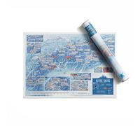 Mappa da grattare delle località sciistiche - Maps International - Idea regalo, poster per gli sciatori e snowboarder - Cime alpine - Confezione regalo a cilindro - Formato A2, 59,4 cm x 42 cm