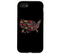 Mappa degli Stati Uniti d'America, da collezione, da uomo, donna Custodia per iPhone SE (2020) / 7/8