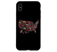 Mappa degli Stati Uniti d'America, da collezione, da uomo, donna Custodia per iPhone XS Max