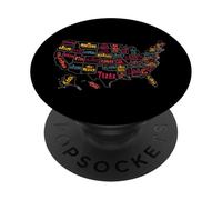 Mappa degli Stati Uniti d'America, da collezione, da uomo, donna PopSockets PopGrip Adesivo
