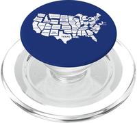 Mappa degli Stati Uniti sezionata PopSockets PopGrip per MagSafe
