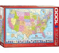 Mappa Degli USA Puzzle In Pezzi 1000 Di Eurographics 680Mm X 490Mm