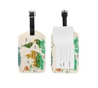 Mappa dei dinosauri Etichette per bagagli Etichetta identificativa in pelle per bambini Ragazzo Ragazza 1 pezzo