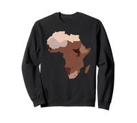 Mappa dei Toni della Pelle in Africa Felpa