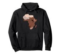 Mappa dei Toni della Pelle in Africa Felpa con Cappuccio