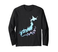 Mappa del Giappone Preferirei Essere in Giappone per Gli Amanti del Giappone Giapponese Maglia a Manica