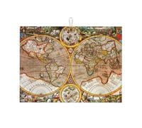 Mappa del mondo (3) tappetino scolapiatti in microfibra grande per bancone della cucina, tappetino scolapiatti super assorbente, tappetino per scolapiatti facile da pulire, 45,7 x 61 cm