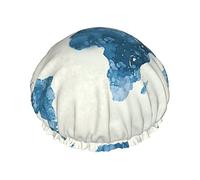 Mappa del mondo ad Riutilizzabile Impermeabile Lavabile Regolabile Adatto a donne Tutte le lunghezze di capelli Cuffia da a