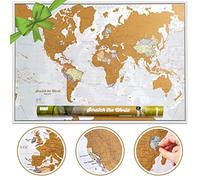 Mappa del mondo da grattare e idee regalo - Grande - 84 x 59 cm - Aggiornato nel 2025 - Maps International - Da più di 50 anni nel settore delle mappe - Confini di stati e regioni