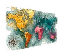 Mappa del mondo Diamond Painting Kit Completo, Diamond Painting Astratto, Diamante Dipingere con i Numeri Adulti 100 x 200cm, Kit Punto Croce Diamantini Crystal Art Pittura Con Numeri, Regalo JXL-9709