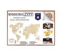 Mappa del mondo in legno M 57 × 38 cm WOODEN CITY