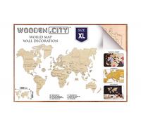 Mappa del mondo in legno XL