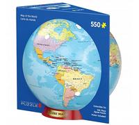 Mappa Del Mondo In Scatola Di Puzzle - 550 Pezzi