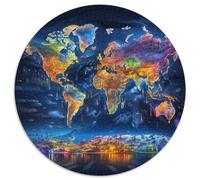 mappa del mondo Jigsaw Puzzle Impossibili 1000Pcs Decorazione Per La Casa. Giochi Rilassamento E Intelligence Per Adulti E Ragazzi Da 14 Anni 1000pcs (67.5x67.5cm)